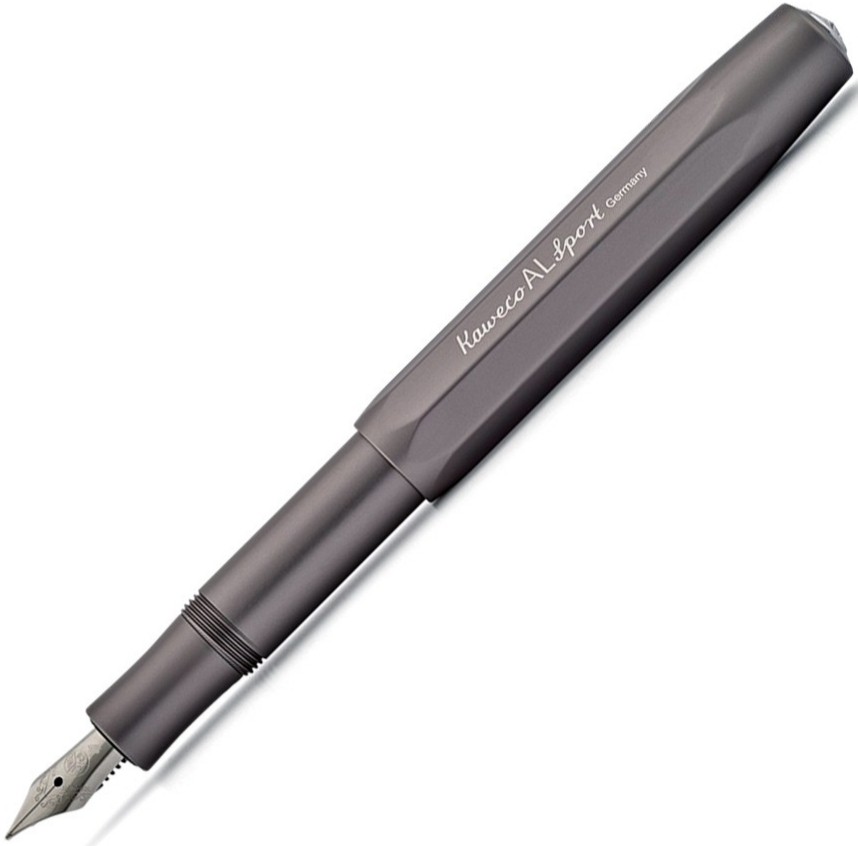 Чорнильна ручка Kaweco Al Sport Anthracite антрацитова алюміній перо F (тонке)