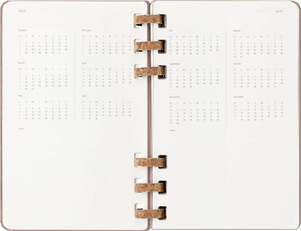 Щотижневик Moleskine 2025 Spiral середній 13 х 21 см мигдальний