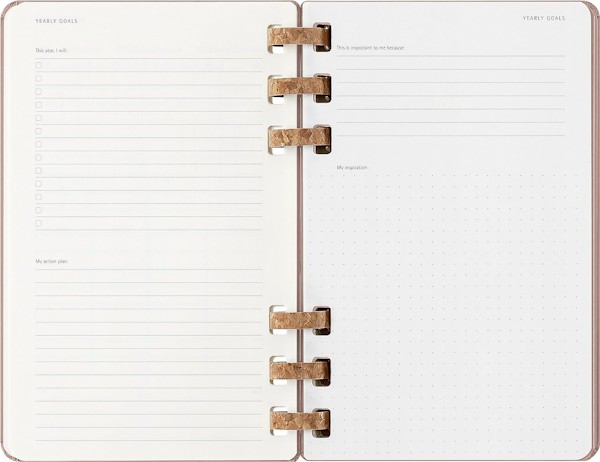 Щотижневик Moleskine 2025 Spiral середній 13 х 21 см мигдальний