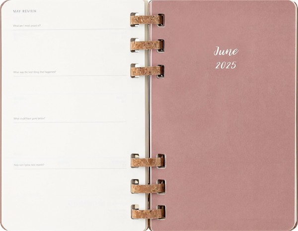 Щотижневик Moleskine 2025 Spiral середній 13 х 21 см мигдальний