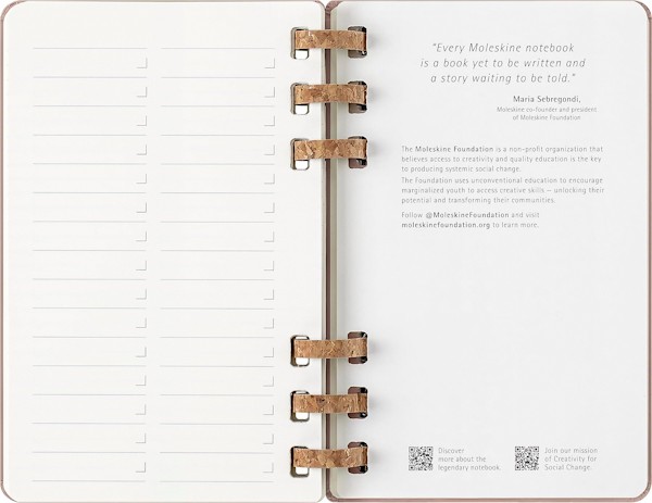 Щотижневик Moleskine 2025 Spiral середній 13 х 21 см мигдальний