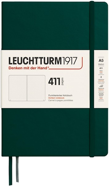 Блокнот Leuchtturm1917 Edition 411 середній 14,5 х 21 см в крапку лісовий зелений