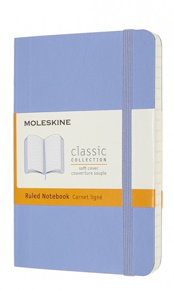 Блокнот Moleskine Classic 9 х 14 см в лінію блакитна гортензія м'який
