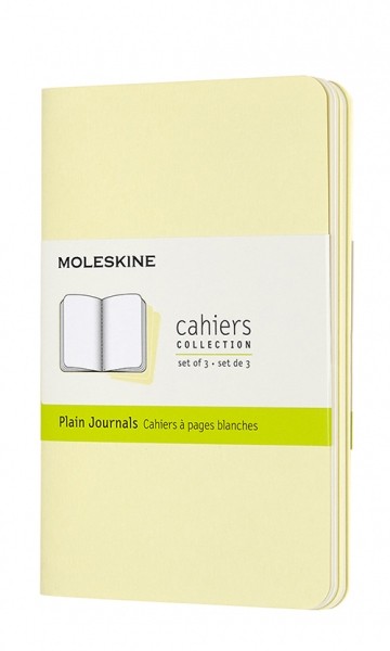 Набір зошитів Moleskine Cahier кишеньковий 9 х 14 см нелінований ніжний жовтий 