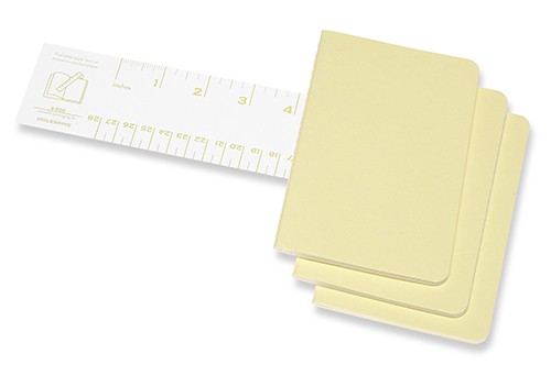 Набір зошитів Moleskine Cahier кишеньковий 9 х 14 см нелінований ніжний жовтий 