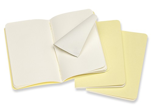 Набір зошитів Moleskine Cahier кишеньковий 9 х 14 см нелінований ніжний жовтий 