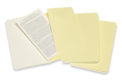 Набір зошитів Moleskine Cahier кишеньковий 9 х 14 см нелінований ніжний жовтий 