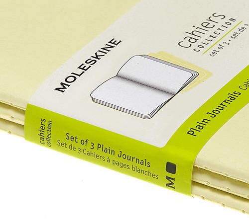 Набір зошитів Moleskine Cahier кишеньковий 9 х 14 см нелінований ніжний жовтий 