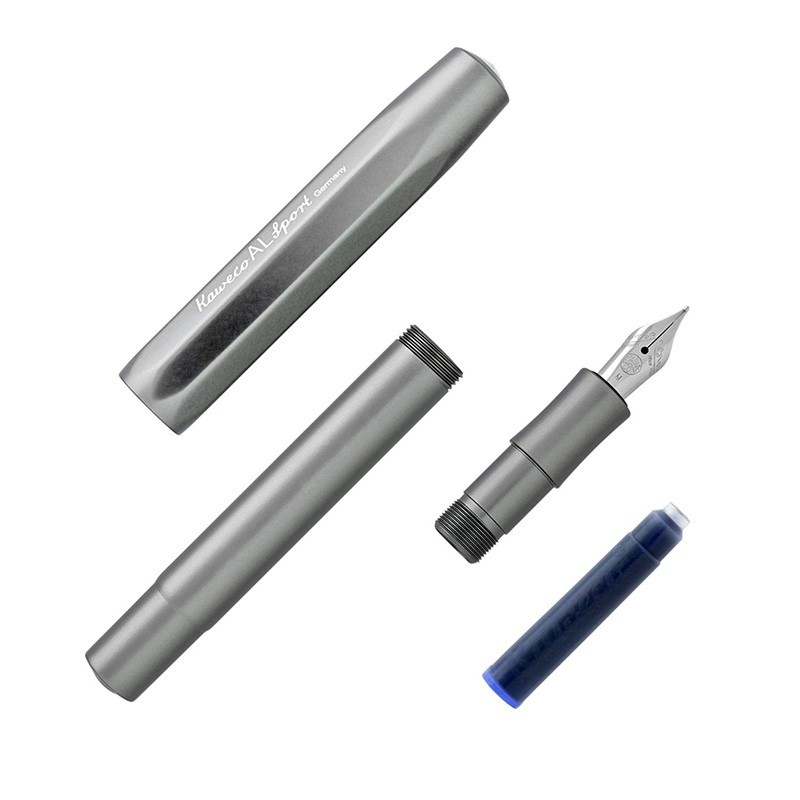 Чорнильна ручка Kaweco Al Sport Anthracite антрацитова алюміній перо M (середнє)