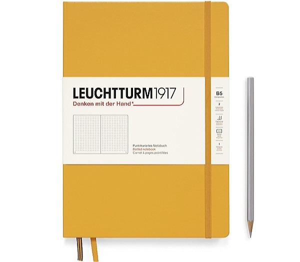 Блокнот Leuchtturm1917 Composition Rising Colours В5 17,8 х 25,4 см в крапку сонячно-жовтий