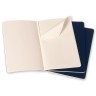 Набір зошитів Moleskine Cahier кишеньковий 9 х 14 см нелінований синій