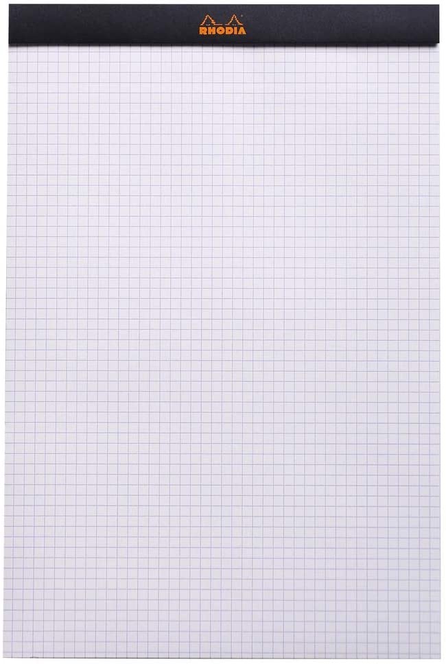 Блокнот Rhodia Pad №19 A4+ чорний в клітинку 