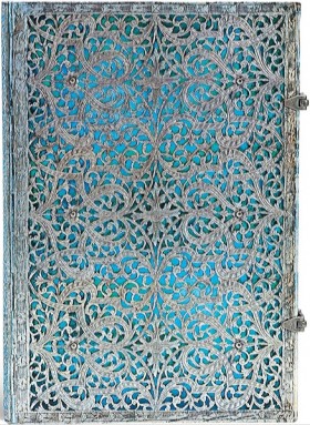 Блокнот Paperblanks Срібна Філігрань А4 21 х 30 см нелінований лазурний