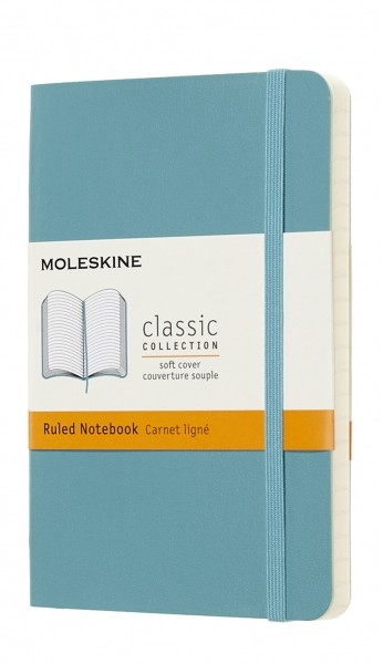 Блокнот Moleskine Classic 9 х 14 см в лінію океанський синій м'який