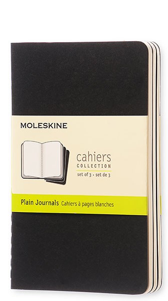 Набір зошитів Moleskine Cahier кишеньковий 9 х 14 см нелінований чорний