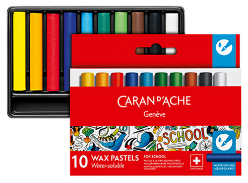 Набір акварельної воскової пастелі Caran d'Ache School Line 10 штук