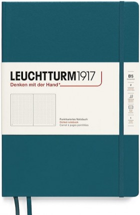 Блокнот Leuchtturm1917 Composition В5 17,8 х 25,4 см в крапку тихоокеанський зелений