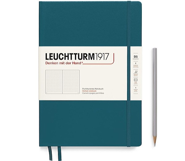 Блокнот Leuchtturm1917 Composition В5 17,8 х 25,4 см в крапку тихоокеанський зелений