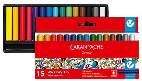 Набір акварельної воскової пастелі Caran d'Ache School Line 15 штук