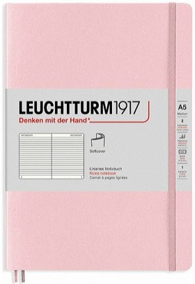 Блокнот Leuchtturm1917 Muted Colours м'який середній 14,5 х 21 см в лінію пудровий