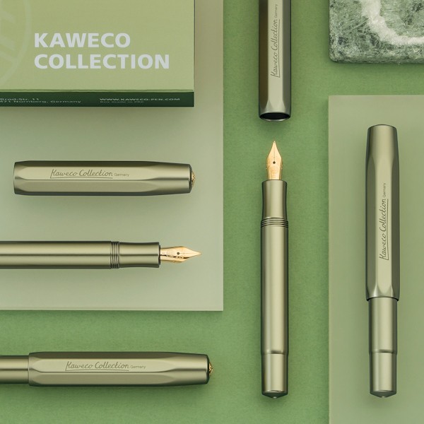 Чорнильна ручка Kaweco Collection Al Sport Olivine оливкова алюміній перо M (середнє)
