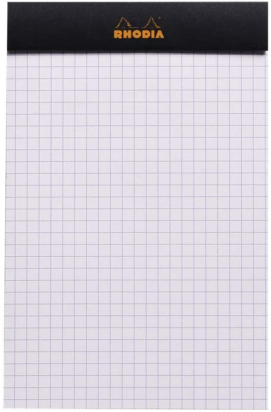 Блокнот Rhodia Pad №13 А6 чорний в клітинку 