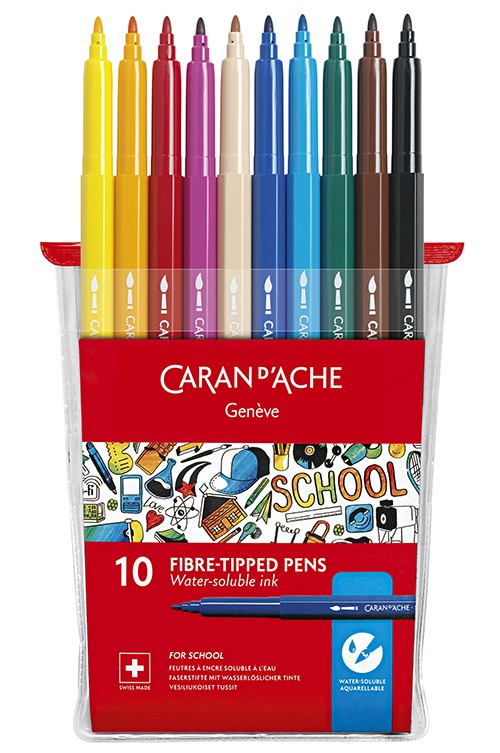 Набір акварельних фломастерів Caran d'Ache School Line 10 штук