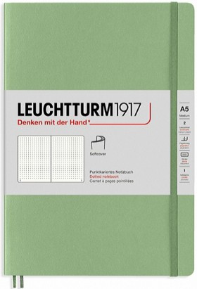 Блокнот Leuchtturm1917 Muted Colours м'який середній 14,5 х 21 см в крапку світло-зелений