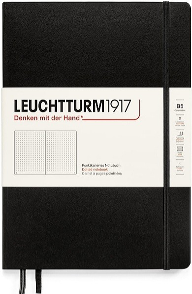 Блокнот Leuchtturm1917 Composition В5 17,8 х 25,4 см в крапку чорний