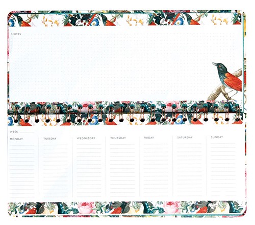 Настільний недатований щотижневик Cedon Червоні пташки