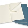 Набір зошитів Moleskine Cahier середній 13 х 21 см нелінований жвавий блакитний 