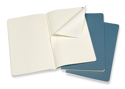 Набір зошитів Moleskine Cahier середній 13 х 21 см нелінований жвавий блакитний 