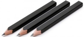 Набір з трьох графітових олівців Moleskine 3 Black Wood Pencils Set
