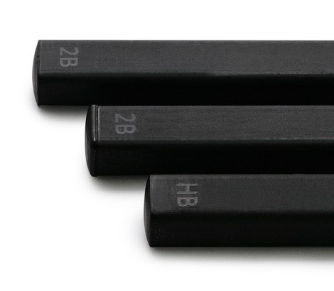 Набір з трьох графітових олівців Moleskine 3 Black Wood Pencils Set