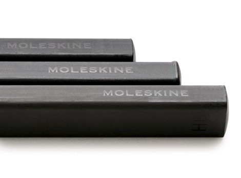 Набір з трьох графітових олівців Moleskine 3 Black Wood Pencils Set