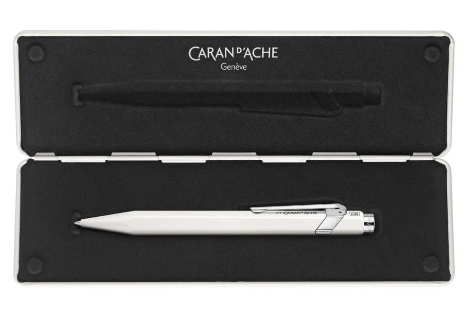 Ручка-ролер Caran d'Ache 849 біла + бокс 