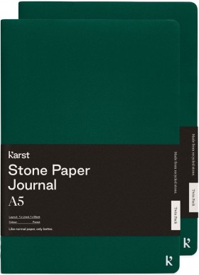 Набір зошитів Karst Journal A5 14,8 х 21 см в лінію та нелінований лісовий зелений