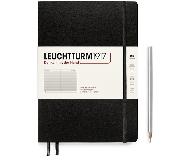 Блокнот Leuchtturm1917 Composition В5 17,8 х 25,4 см в лінію чорний