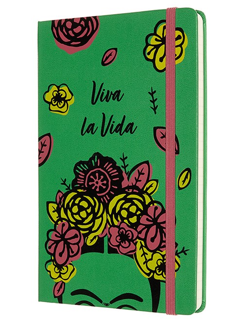 Блокнот Moleskine Frida Kahlo середній 13 x 21 см в лінію зелений