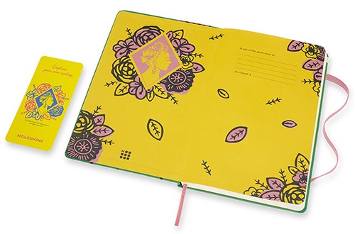 Блокнот Moleskine Frida Kahlo середній 13 x 21 см в лінію зелений