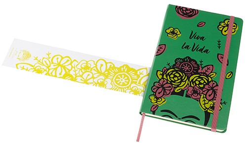 Блокнот Moleskine Frida Kahlo середній 13 x 21 см в лінію зелений