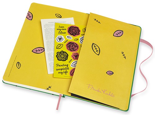 Блокнот Moleskine Frida Kahlo середній 13 x 21 см в лінію зелений
