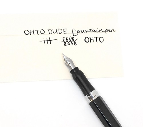 Чорнильна ручка Ohto Dude срібляста перо F