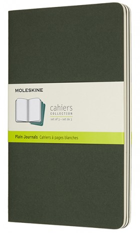 Набір зошитів Moleskine Cahier середній 13 х 21 см нелінований зелений