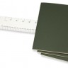 Набір зошитів Moleskine Cahier середній 13 х 21 см нелінований зелений