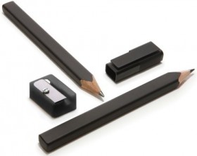Набір Moleskine Black Pencils (2 олівці, точилка, кліпса)