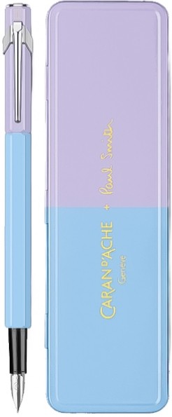 Чорнильна ручка Caran d'Ache Paul Smith блакитно-лавандова перо F (тонке)