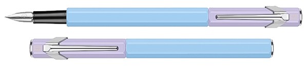 Чорнильна ручка Caran d'Ache Paul Smith блакитно-лавандова перо F (тонке)