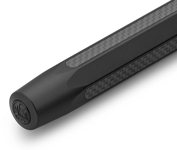 Чорнильна ручка Kaweco AC Sport Black чорна алюміній та карбон перо F (тонке)