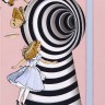 Блокнот Moleskine Alice середній 13 х 21 см в лінію рожевий канва